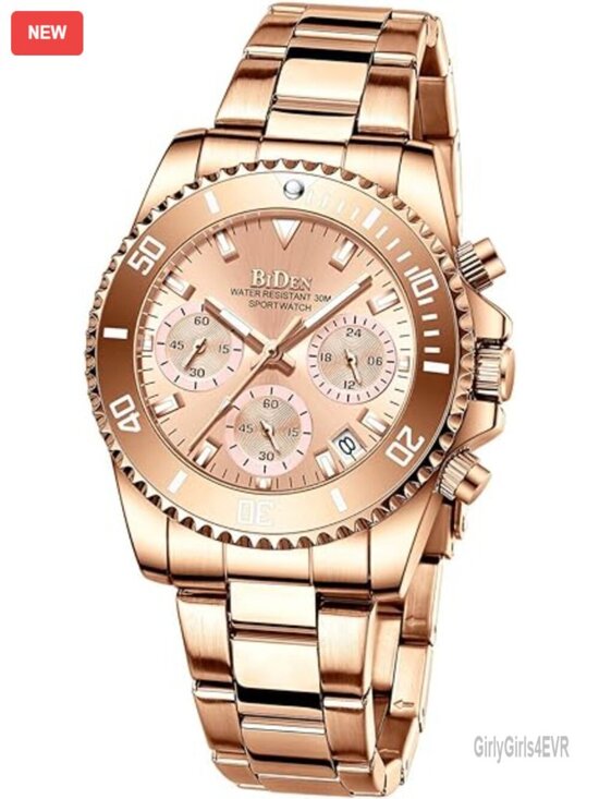 Elegant Chronograph Rotatable Bezel Mineral Glass Luminous Watch Stainless main image 5